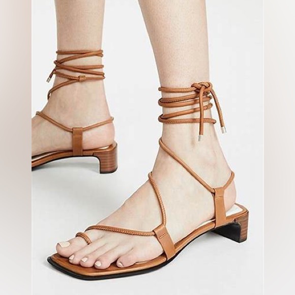 🆕Rag & Bone NIB Cindy Tie Sandal in Tan (RB-26) - Picture 7 of 10